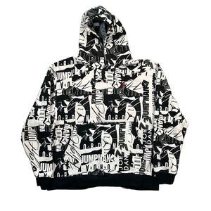 Nike Jordan OAP Heavyweight Fleece Pullover Hoodie Black White